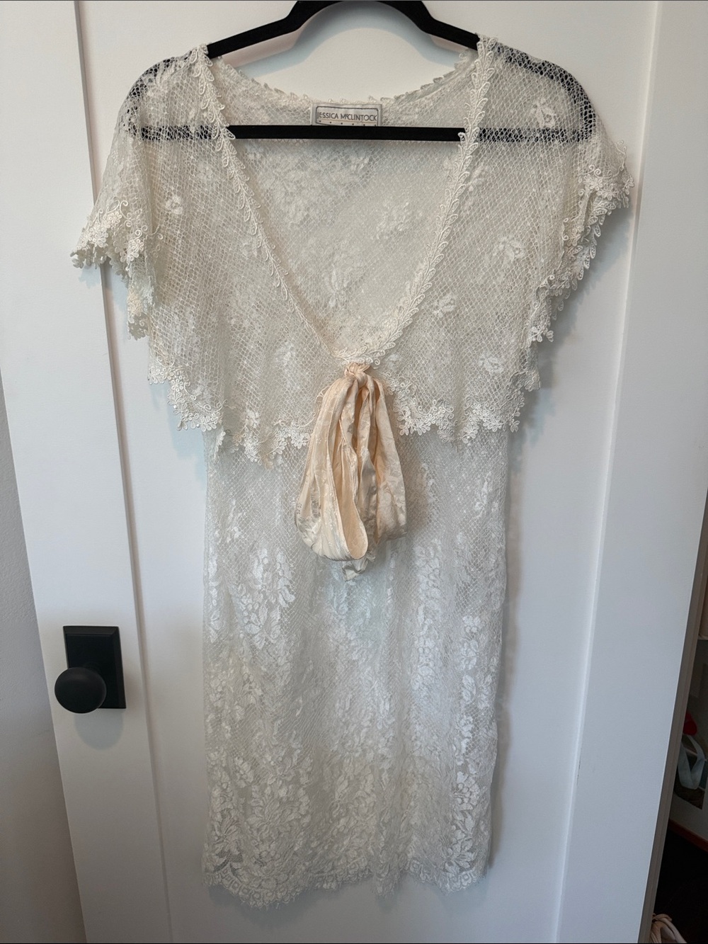 Vintage 1970/1980s Jessica McClintock Lace Dress - rare find